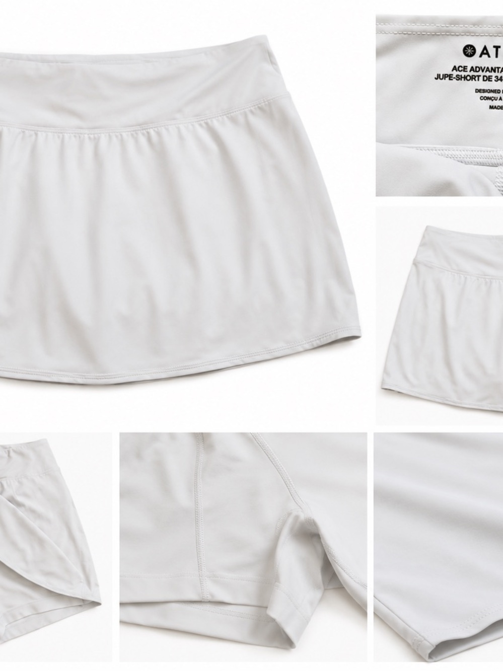 Athleta White Athletic Skort with Built-In Shorts